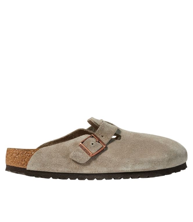 Men's Birkenstock Soft Footbed Boston Clogs, Suede