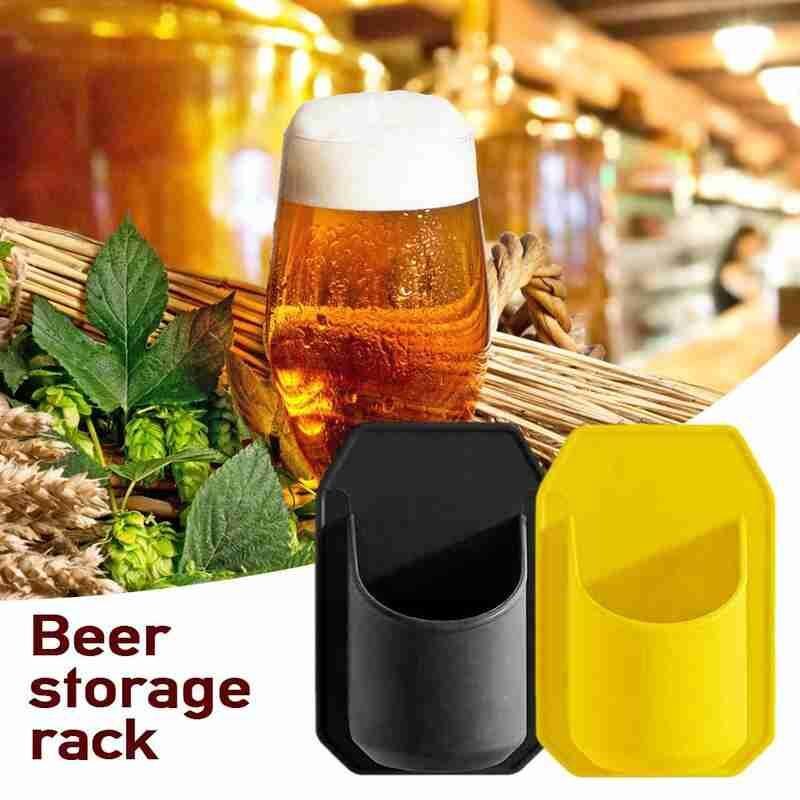 HULIANFU Portable Black Beer Rack Bathroom Wine Glass Holder N3F2 Suction Holder Cups Wall Fixed Plastic B7N6 - Deanwangkt