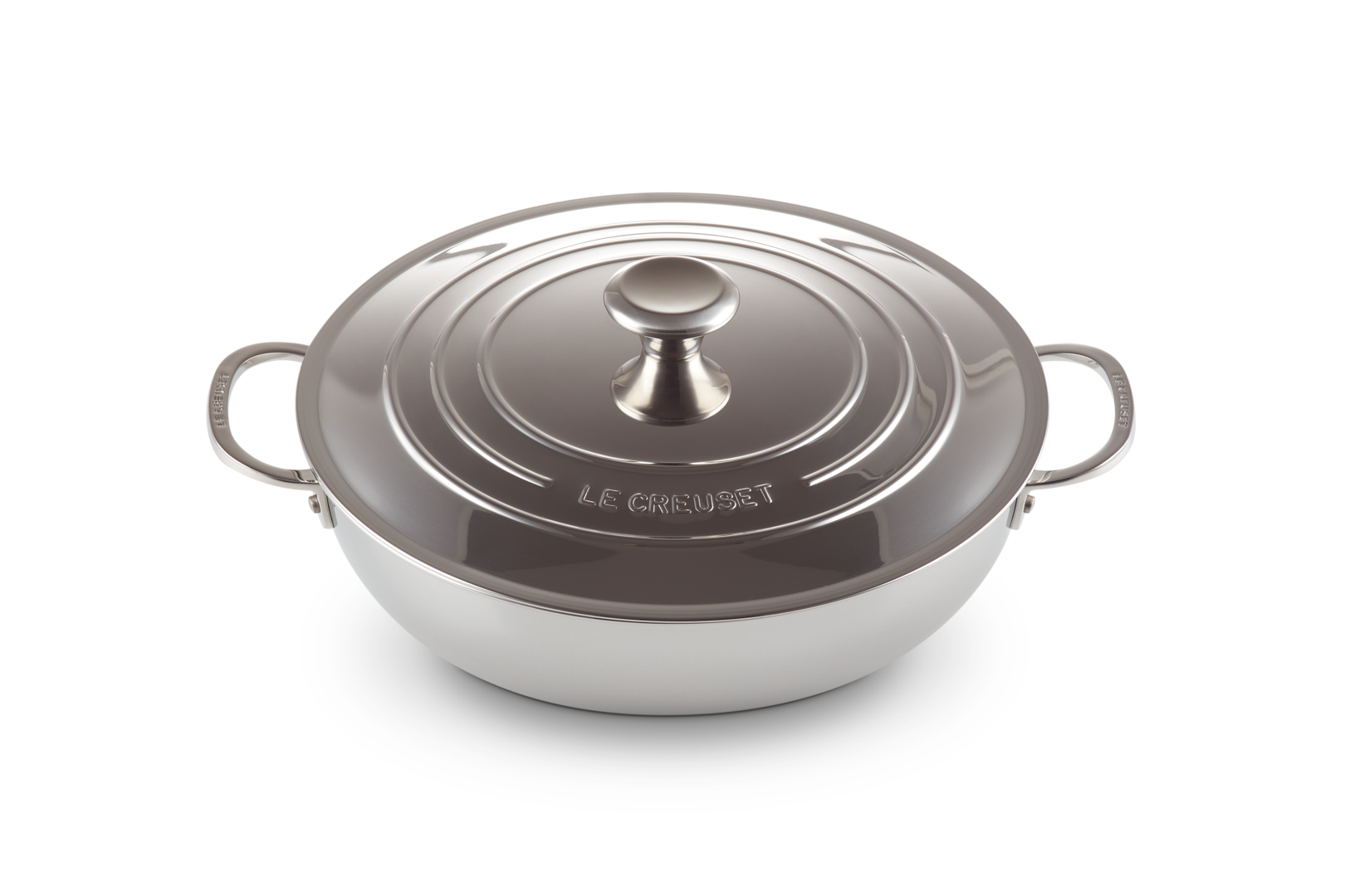Signature Stainless Steel Shallow Casserole with Lid