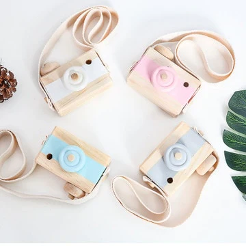 HULIANFU Nordic European Style Camera Toys Baby Kids Room Decor Furnishing Articles Child Christmas Birthday Wood Gifts - Deanwangkt
