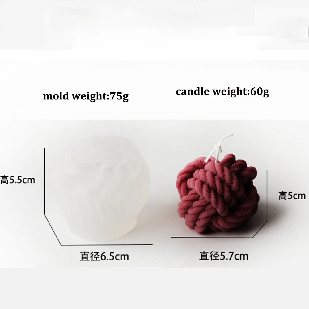 HULIANFU Scented Candle Mold DIY Wool shape Candle Silicone Casting Mold Handmade Candle Soap Making Wax Mold Handcraft Home Decoration - Deanwangkt