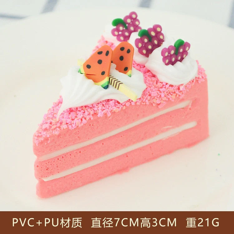 HULIANFU Simulation Fruit Cake Bread Model Food Photo Props Artificial Slicing Cake Fake Ice Cream Cake Funny Gift Cake Shop Display Dec - Deanwangkt