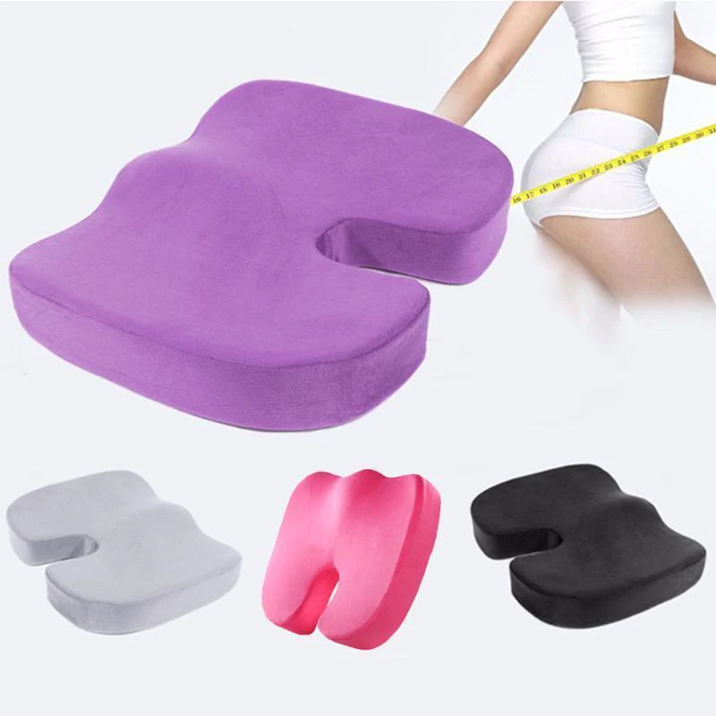 HULIANFU Travel Coccyx Seat Cushion Memory Foam U-Shaped Pillow For Chair Cushion Pad Car Office Hip Support Massage Orthopedic Pillow - Deanwangkt