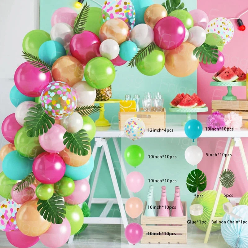 HULIANFU QIFU Macaron Balloons Garland Latex Ballons Arch Happy Birthday Party Decor Kids Adult Wedding Baloon Chain Baby Shower Balon - Deanwangkt