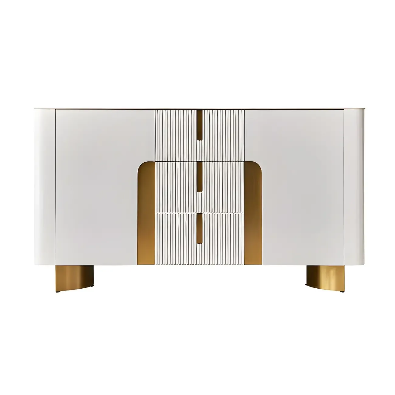 Modern Stone Countertop Sideboard with Cabinets