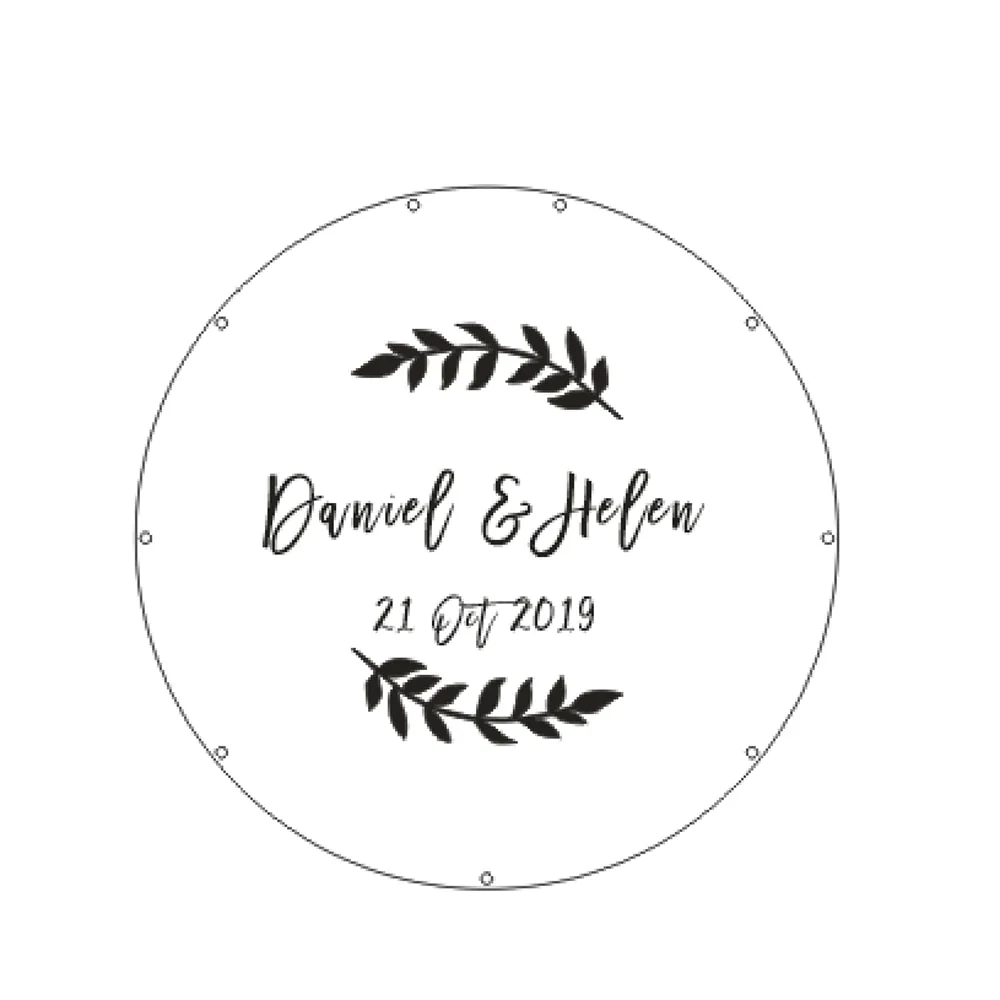 HULIANFU Personalized Acrylic round wedding guest book alternative,Acrylic drop top,Circle wood wedding guest book,wedding name sign, - Deanwangkt