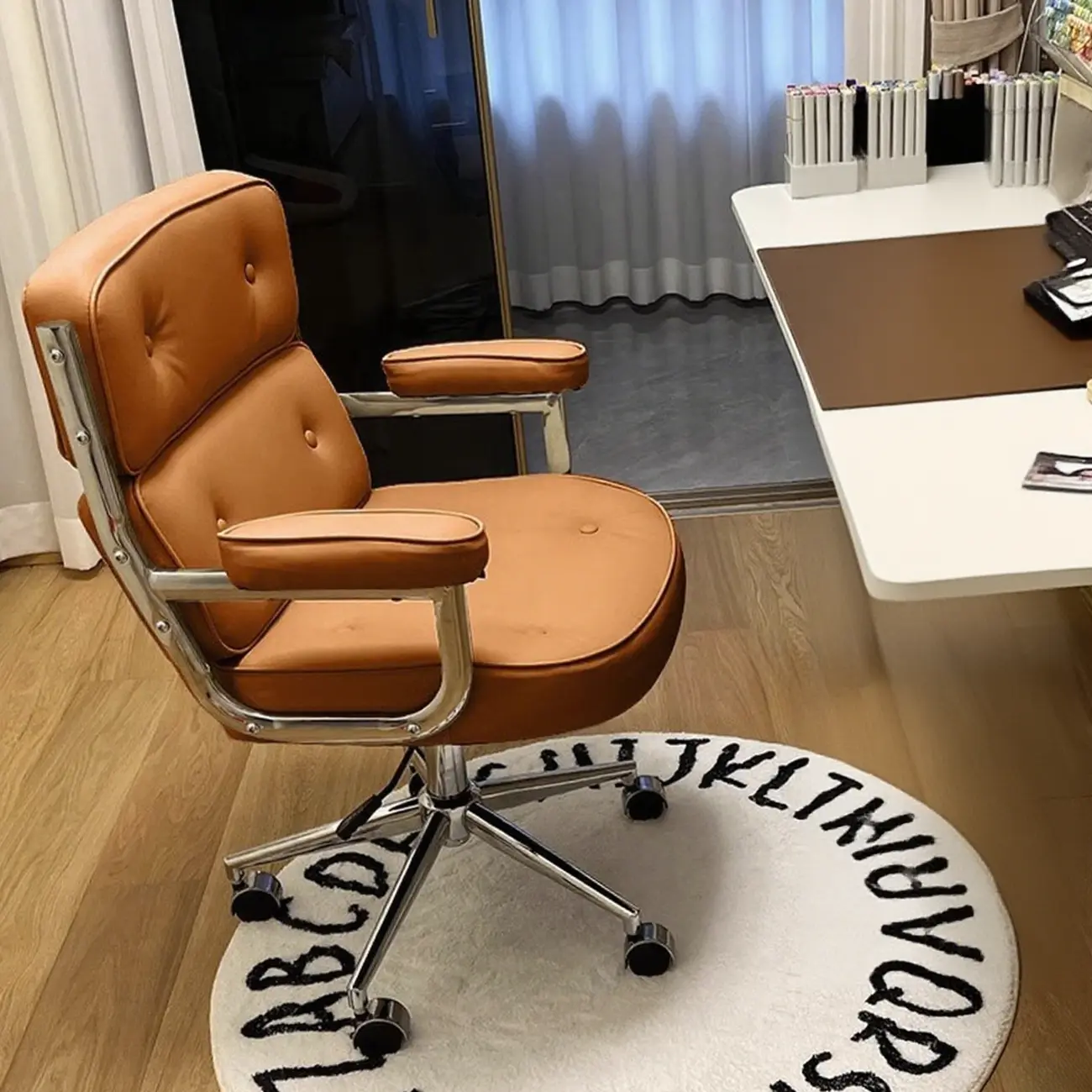 Modern Leather Adjustable Ergonomic Tilt Office Chair