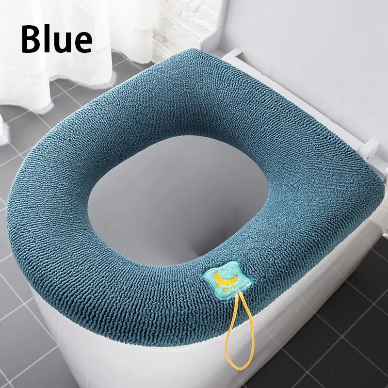 HULIANFU Universal Toilet Seat Cushion Thick Toilet Cover Washable Toilet Ring Soft Closestool Cover Mat Bathroom Decoration - Deanwangkt