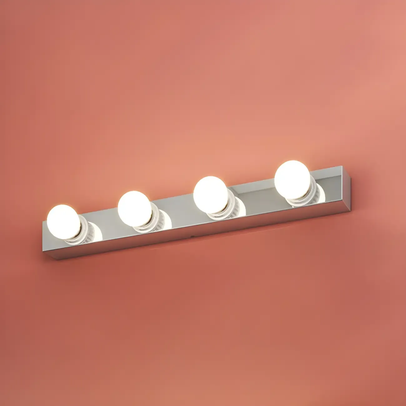 Modern Chrome Globe Bulb Bathroom Vanity Light