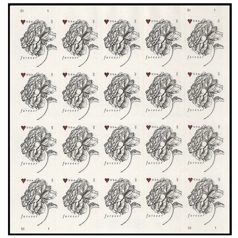 Vintage Rose 2015, (Sheet of 20) - TWENTYSTAMPS