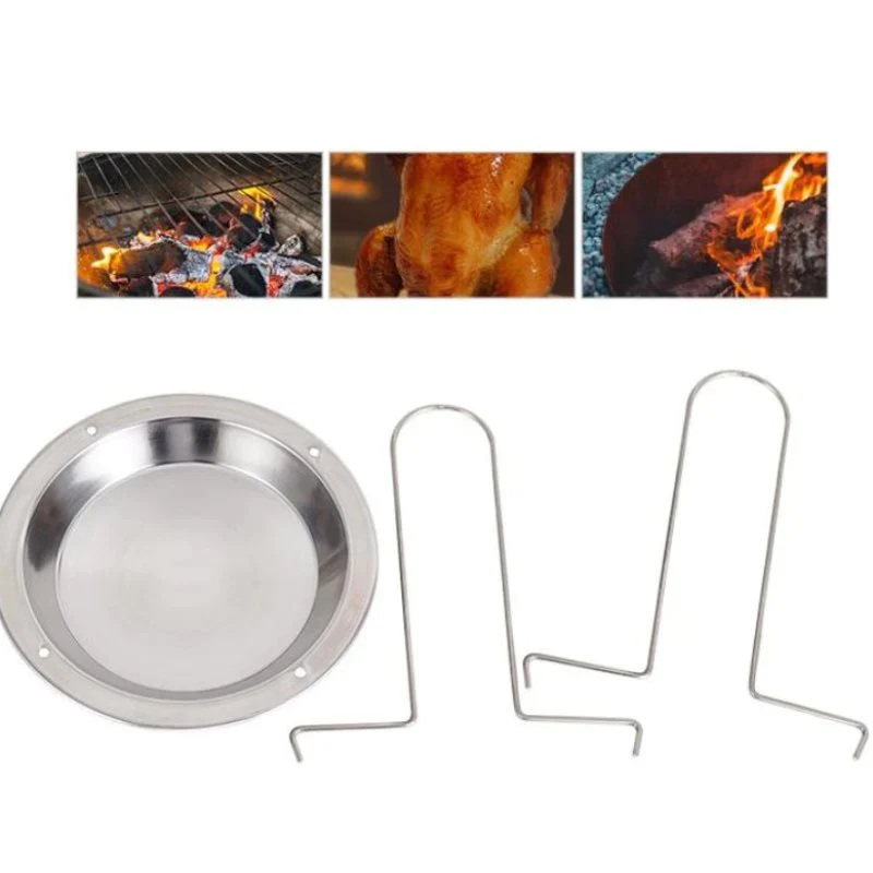 HULIANFU ORGANBOO 1Set Barbecue Grilling Baking Cooking Pans Non-Stick Chicken Roaster Rack With Bowl BBQ Accessories Tools - Deanwangkt