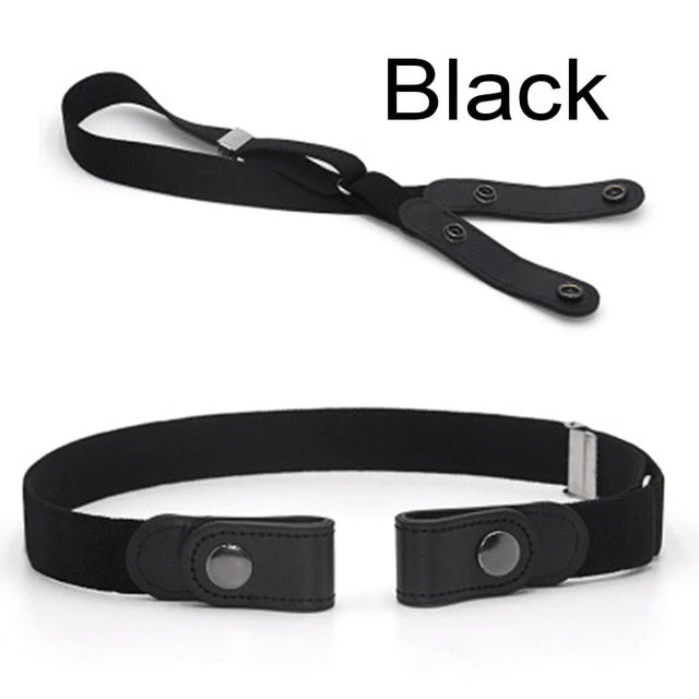 No Buckle Stretch Belt Buckless Belt Invisible Elastic Waist Belt Unisex for Jeans Pants, For Women Men - Deanwangkt