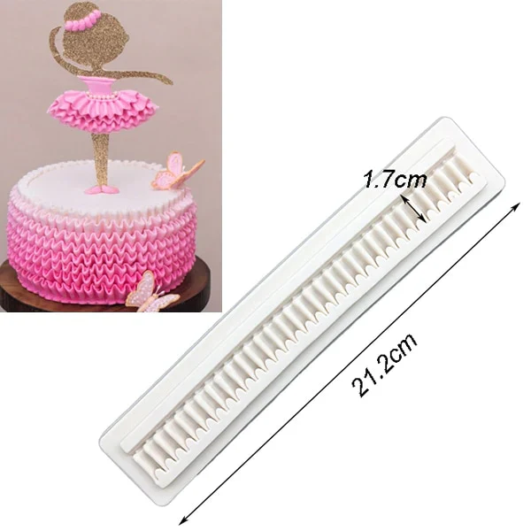 HULIANFU Pearl Rope Wave Flower Gemstone Shape Cake Side Lace Silicone Sugarcraft Mold Fondant Cake Decorating Tools - Deanwangkt
