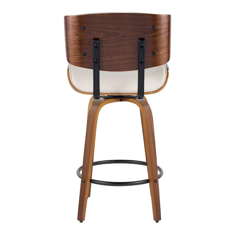 Leksand 26 Fixed-Height Counter Stool with Bent Wood Legs (Set of 2)