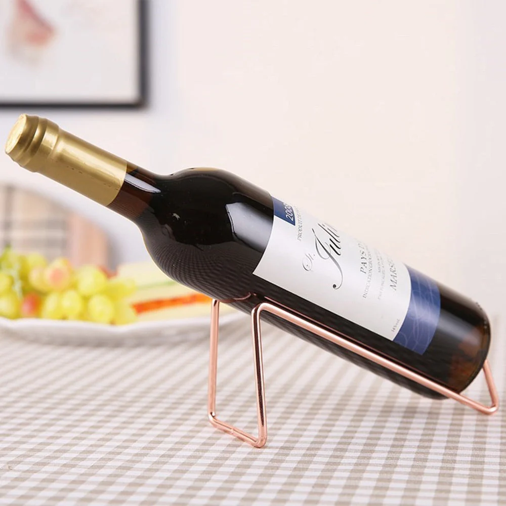 HULIANFU Wine Rack Display Bottle Beer Holder Champagne Stand Drink Shelf Stainless Steel Simple Household Bar Counter Decoration - Deanwangkt