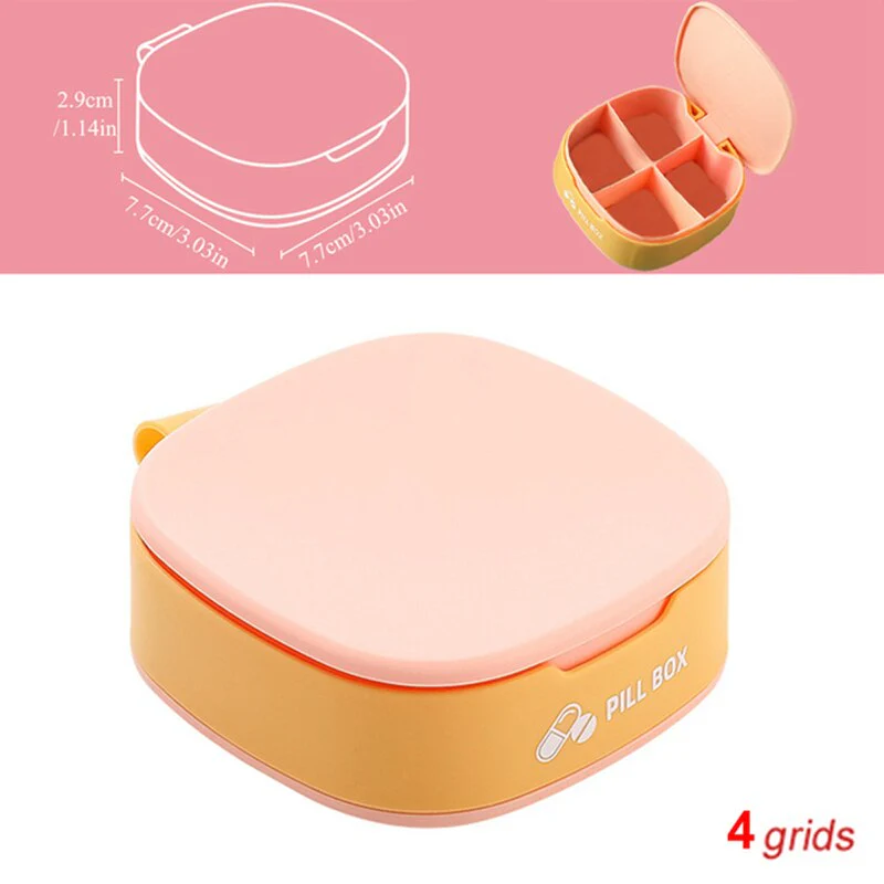 HULIANFU Pill Box Wheat Sealed 8 Grids Pill Container Organizer Health Care Drug Travel Divider 7 Day Pill Storage Bag Travel Pill Cases - Deanwangkt