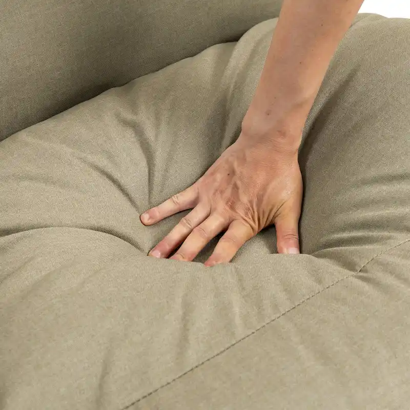 Fabric Accent Chair Metal Framed Sling Armchair Set of 2