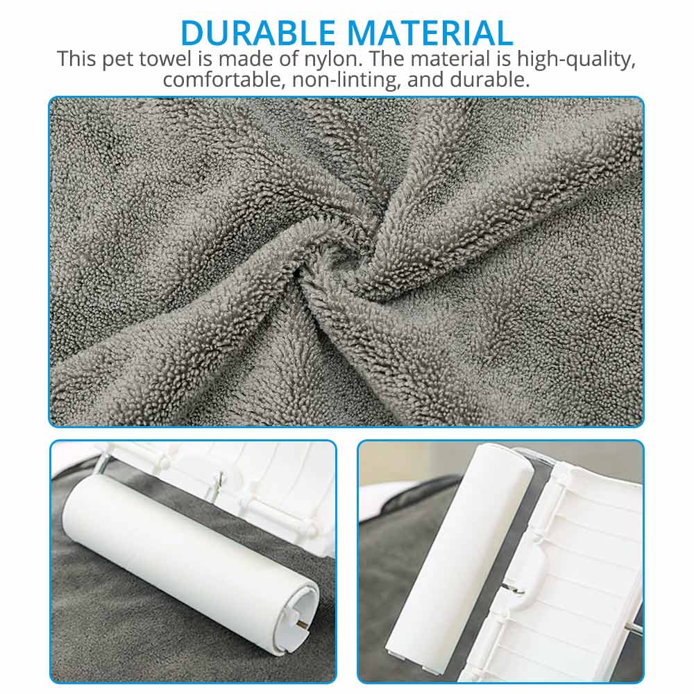 HULIANFU Pet Dog Towel Super Absorbent Dog Bathrobe Microfiber Bath Towels Quick-Drying Cat Bath Towel - Deanwangkt