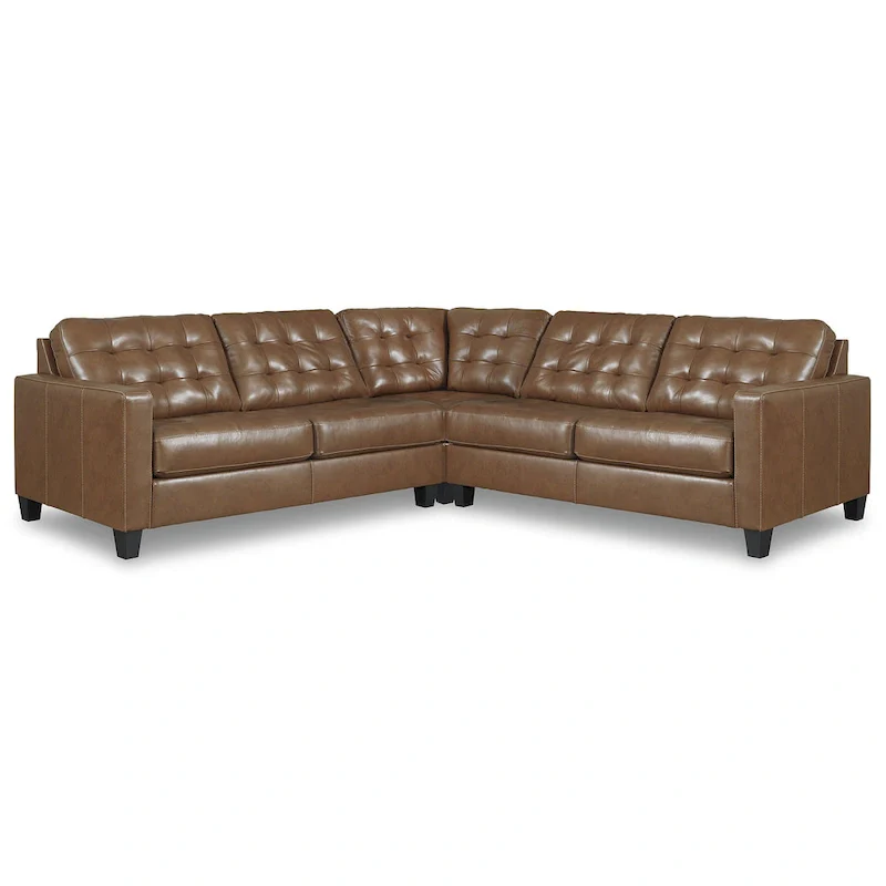 Signature Design by Ashley Baskove Brown 3-Piece Sectional - 100W x 100D x 39H