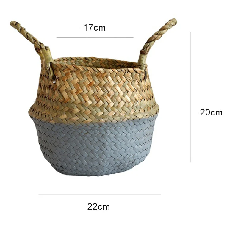 HULIANFU Straw Weaving Flower Plant Basket Grass Planter Basket Indoor Outdoor Flower Pots Cover Plant Containers for Plantable Plants FU - Deanwangkt