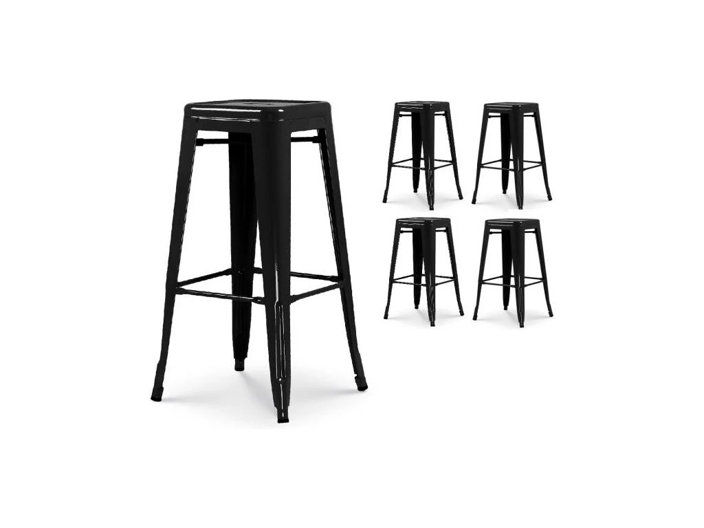 Lot Tabourets Bar - Noir