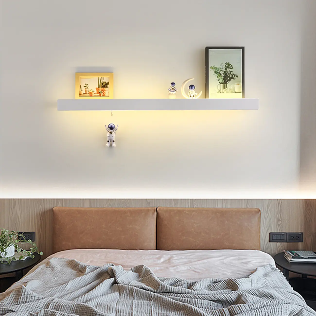 Modern up & Dowm Wall Light with Acrylic Shade Dimmable
