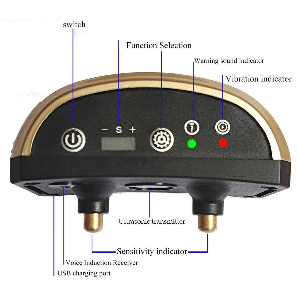 HULIANFU Waterproof Pet Dog Anti Barking Device Electric Dog Training Collar Dog Shock Deterrent Stop Barking Vibration Anti Bark Collar - Deanwangkt