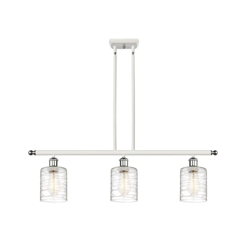 Innovations Lighting Ballston Cobbleskill - 3 Light 36  Island Light