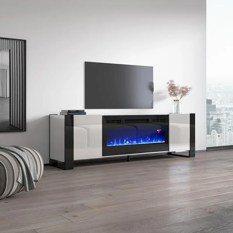 Woody BL-EF Electric Fireplace 77 TV Stand
