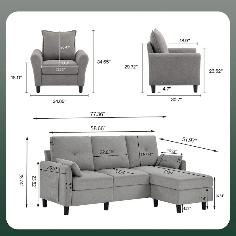 3 - Piece Living Room Set