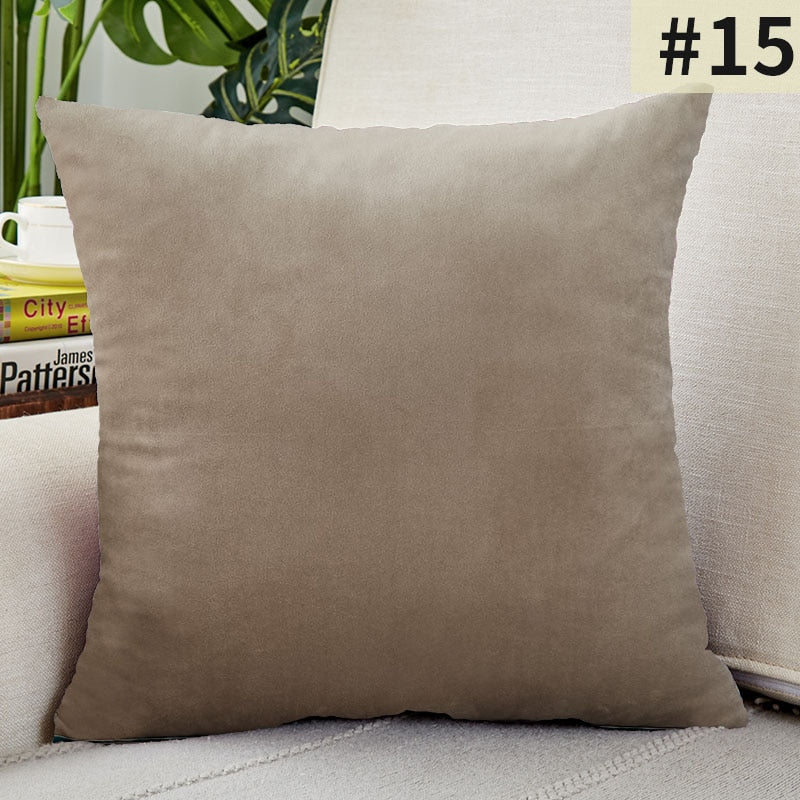 HULIANFU Super Soft Cushion Cover Velvet Pillow Cover For Sofa Living Room Housse De Coussin 30x50cm Decorative Pillows Nordic Decoration - Deanwangkt