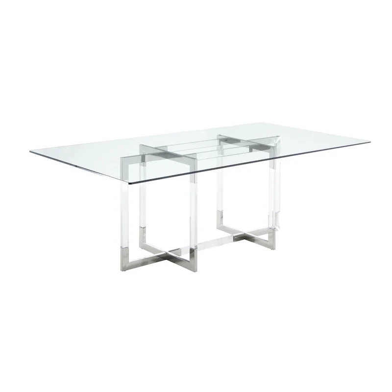 Amanda 72 Dining Table with Floating Acrylic Base - 42x 72