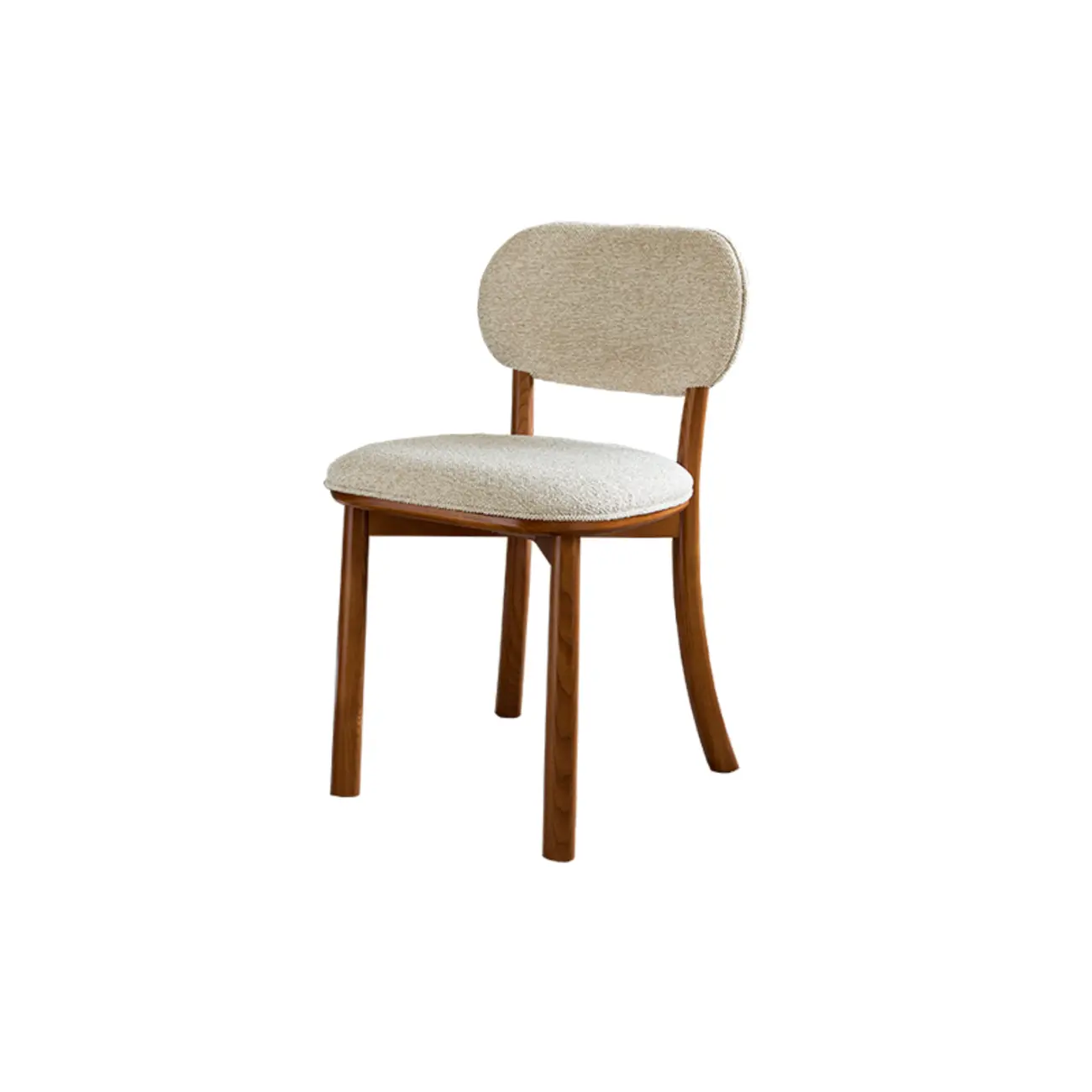 Modern Armless Upholstered Solid Wood Dining Chair