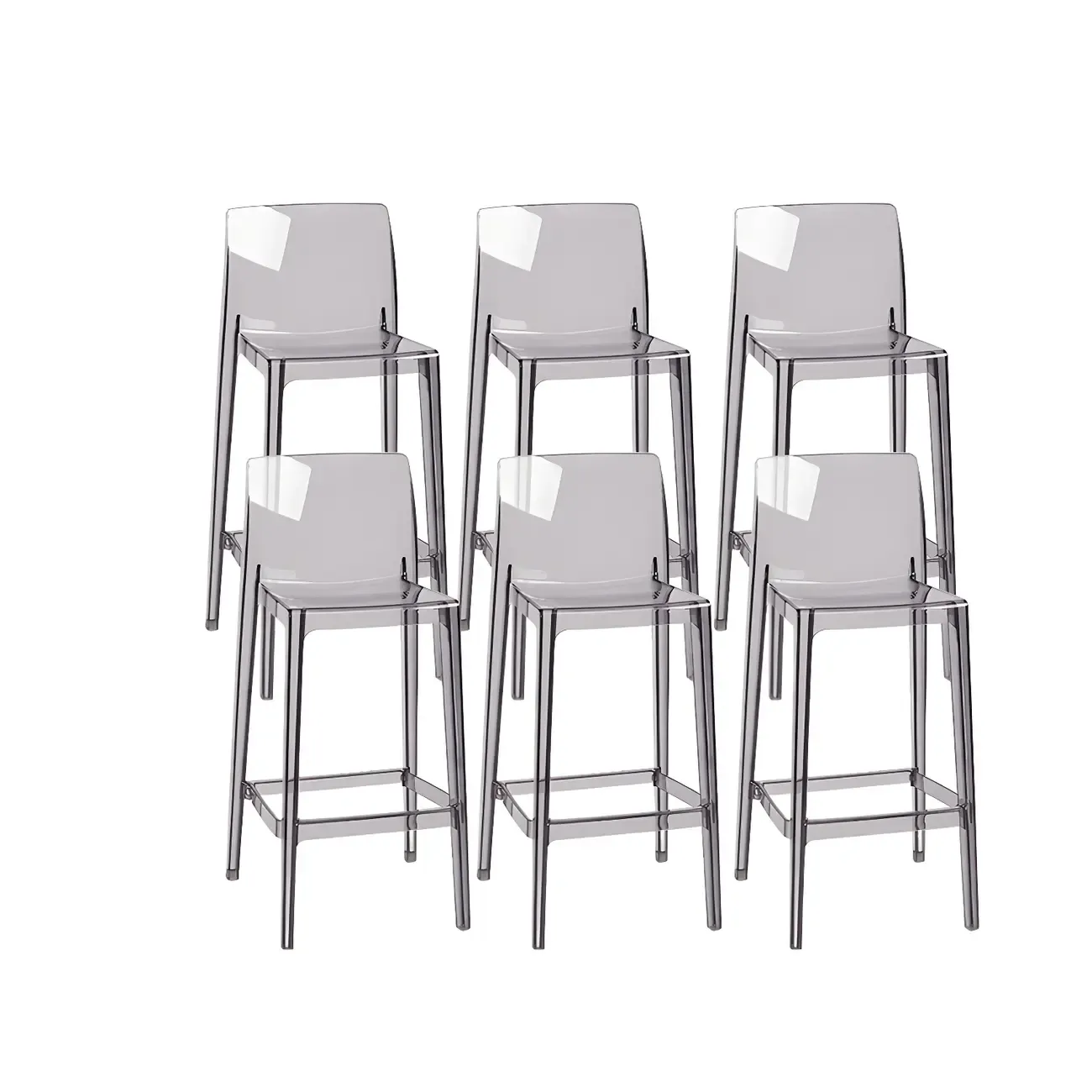 Modern Acrylic Transparent Stylish Rectangle Bar Stool