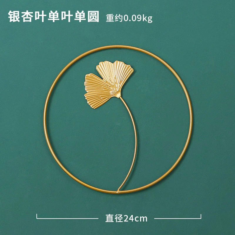 HULIANFU 2026  Nordic Metal Leaf Plant Wall Decor Wrought Iron Wall Hanging Non-perforated Wall Mural Living Room Bedroom Home Decoration Hot - Deanwangkt