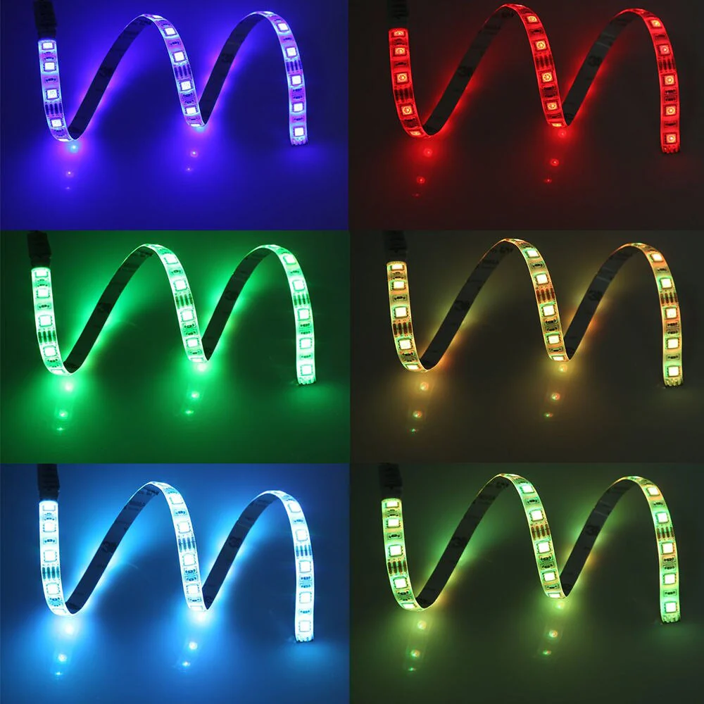 HULIANFU LED Strip Light USB 2835SMD DC 5V Flexible LED Lamp Tape Ribbon RGB 0.5M 1M 2M 3M 4M 5M Backlight - Deanwangkt