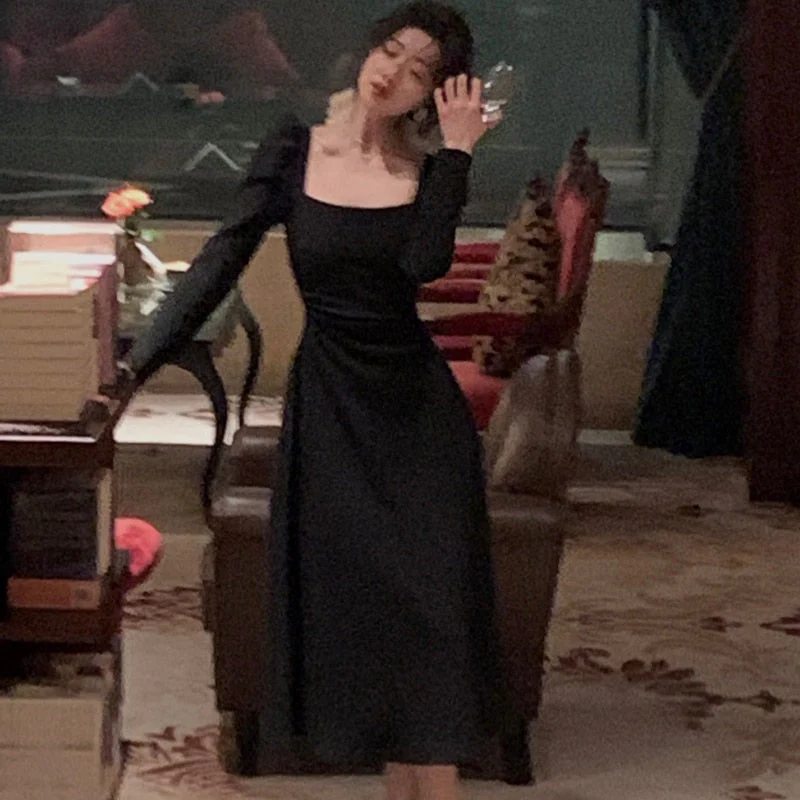 Hulianfu Wedding Dresses for Women Clothing Party Elegant Office Lady Korean Fashion Slim Prom Dress Female Evening Vestidos Autumn - Deanwangkt
