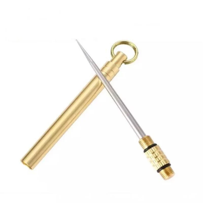HULIANFU Titanium Outdoor Edc Portable Multifunctional Toothpick Bottle Fruit Fork Camping Tool Toothpick Tube Stronger Than Dental Floss - Deanwangkt