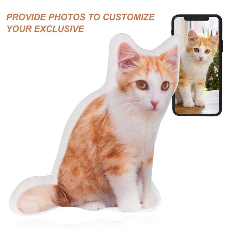 HULIANFU Personalized Photo DIY Pet Cushion Toys Dolls Stuffed Animal Pillow Custom Dog Cat Picture Cushion Christmas gifts Memorial gift - Deanwangkt