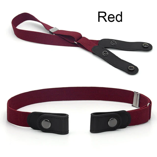 No Buckle Stretch Belt Buckless Belt Invisible Elastic Waist Belt Unisex for Jeans Pants, For Women Men - Deanwangkt