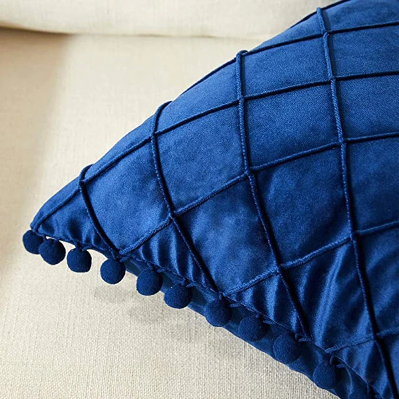 HULIANFU Inyahome Nordic Retro Ear Pillow Living Room Sofa Solid Color Tassel Cushion Without Core Bed Big Pillow Waist Back Office Chair - Deanwangkt
