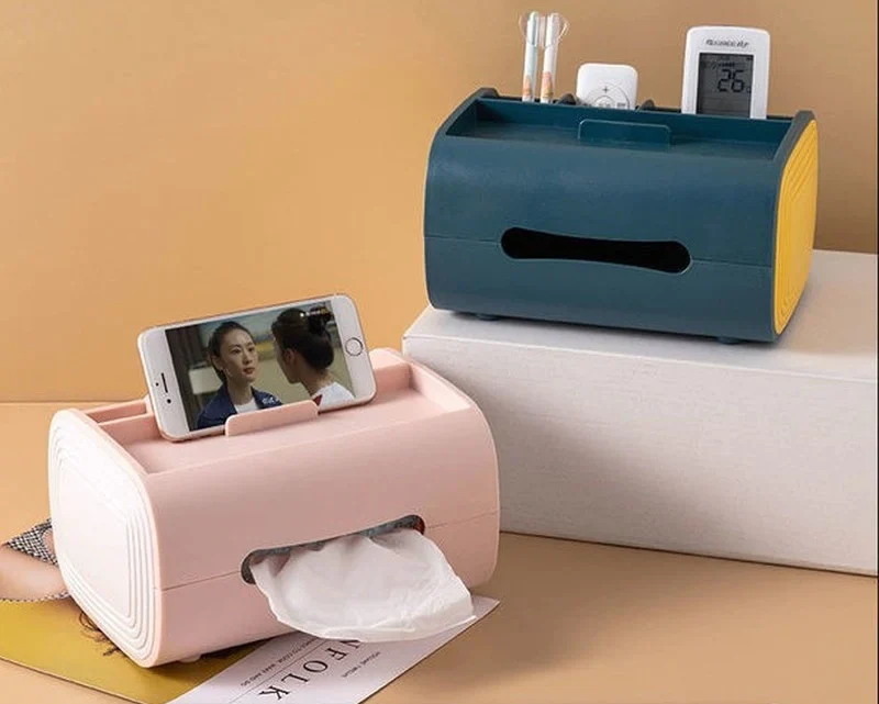 HULIANFU Paper Box Home Living Room Coffee Table Creative Multi-function Remote Control Storage Tissue Box Desktop Modern Style TissueBox - Deanwangkt
