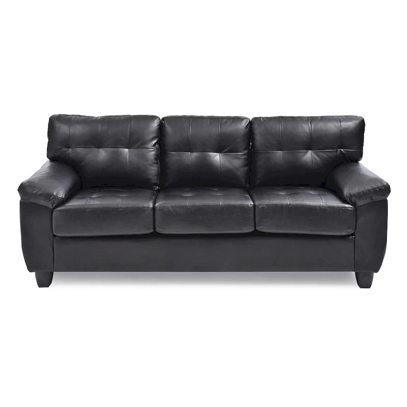 Gallant 78 in. W Flared Arm Faux Leather Straight Sofa - 33L x 78W x 35H