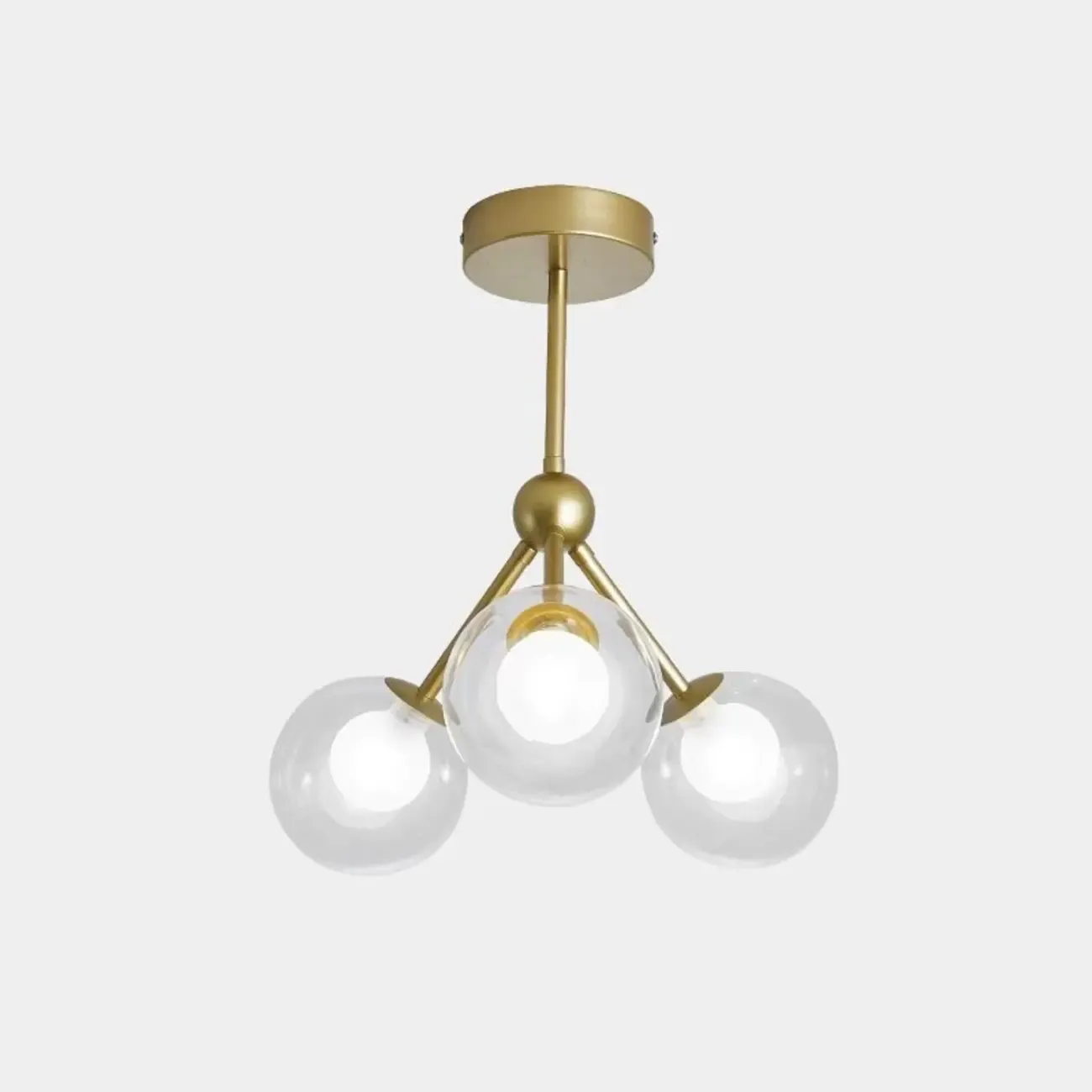 Modern Glass Globes LED Chandelier with Sputnik Design