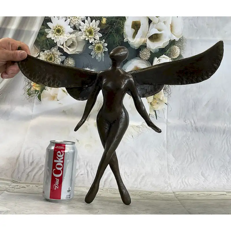 Brown Patina Signed Original Abstract Angel Limited Edition By Watson English Artisan Bronze
