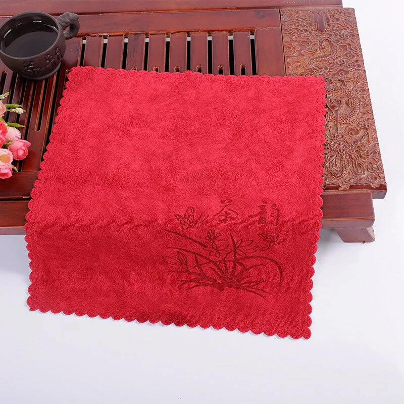 HULIANFU Superfine fiber tea towels absorbent strong kung fu tea towels high-grade tea cloth tea tools~ - Deanwangkt
