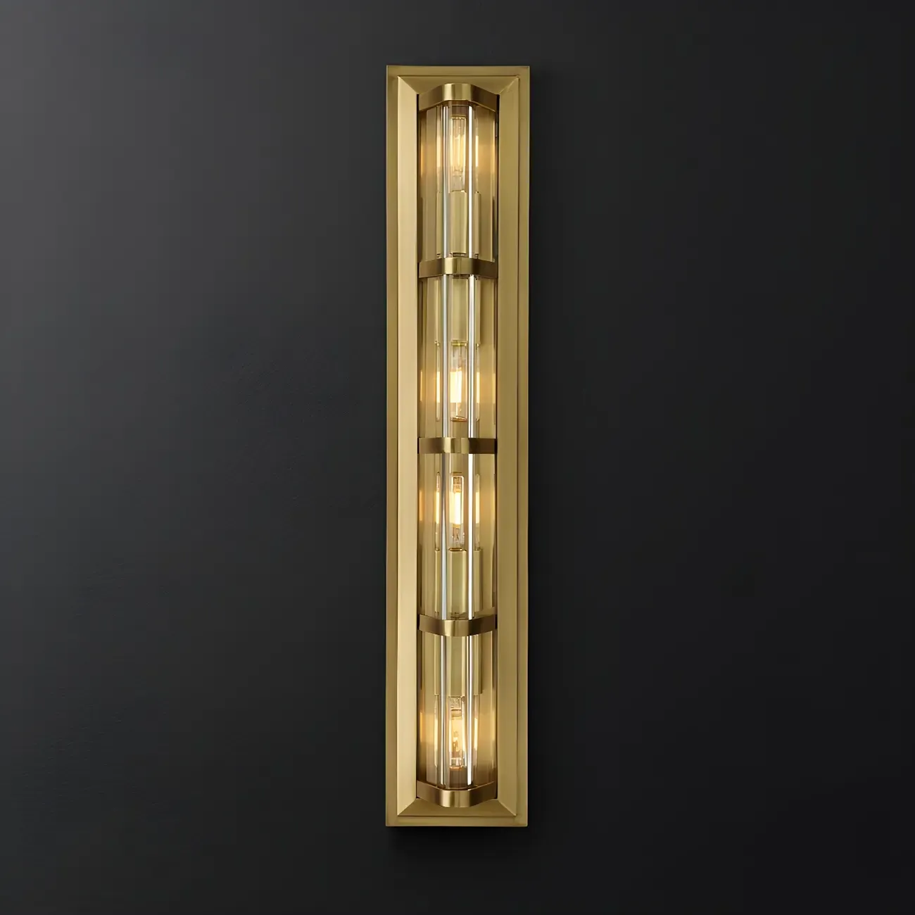 Industrial Bronze Rectangle Vanity Light for Bedroom
