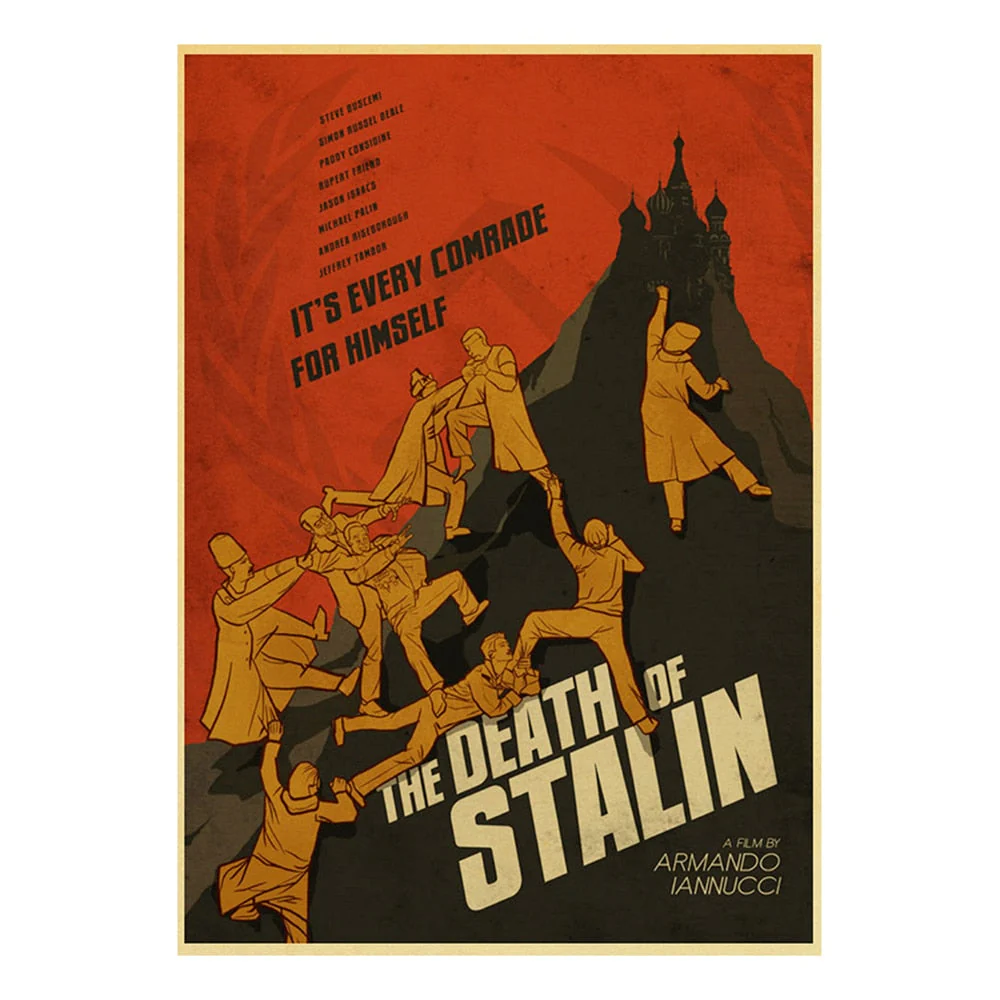 HULIANFU Soviet USSR CCCP Posters Celebrity Stalin Retro Kraft Paper Sticker Vintage Room Home Bar Cafe Decor Aesthetic Art Wall Painting - Deanwangkt