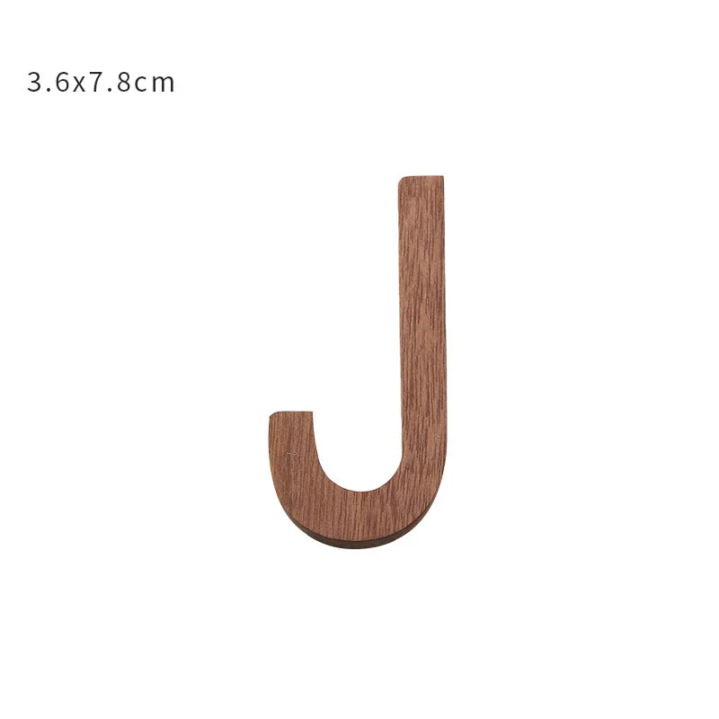 HULIANFU NEW Nordic Style Black Walnut Letter Decorative Letters Combination Wall Decoration DIY Letter Home Decoration Wooden Alphabet - Deanwangkt