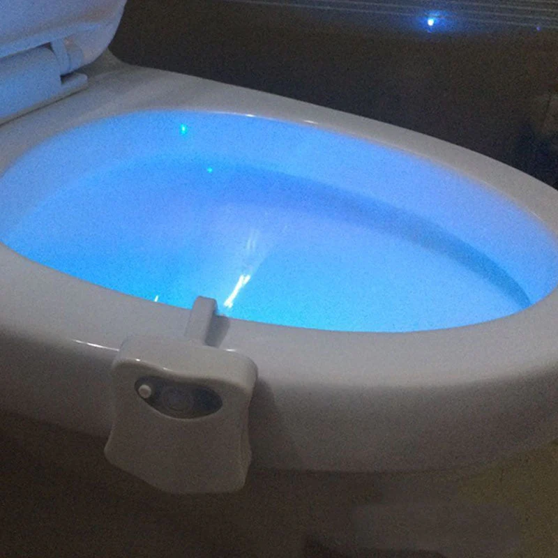 HULIANFU Smart Bathroom Toilet Nightlight LED Body Motion Activated On/Off Seat Sensor Lamp 8 multicolour Toilet lamp hot - Deanwangkt